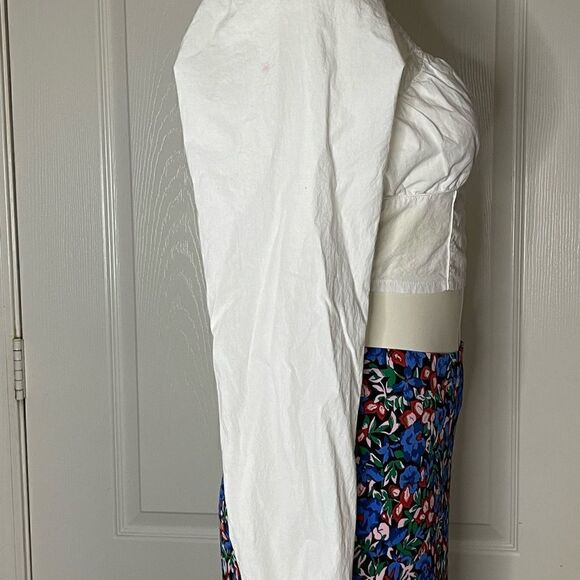 Cotton On puffy sleeve white cropped blouse size M (read description) - Picture 2 of 7